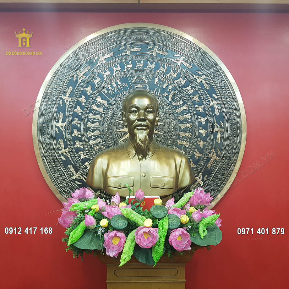 Tượng Đồng B&aacute;c Hồ B&aacute;n Th&acirc;n 70Cm